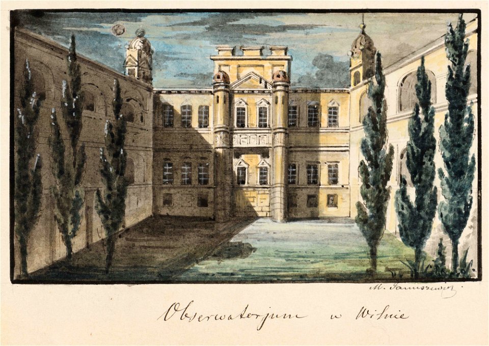 Vilnia, Universyteckaja, Abservatoryja. Вільня, Унівэрсытэцкая, Абсэрваторыя (M. Januševič, 1837)