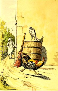 Vimar - Fables de La Fontaine - 08-20 . Le Faucon et le Chapon