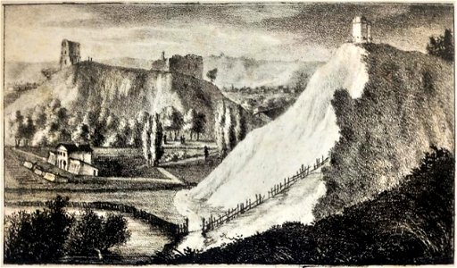 Vilnia, Zamkavaja hara-Biekieš. Вільня, Замкавая гара-Бекеш (M. Januševič, 1840)