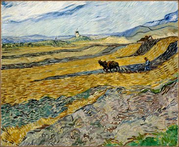 Vincent van Gogh - Afgesloten veld met Ploeger