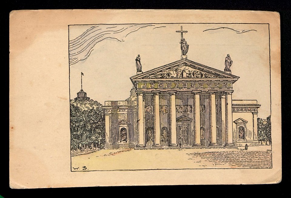 Vilnia, Katedra. Вільня, Катэдра (W. Güthlen, 1917) (2)