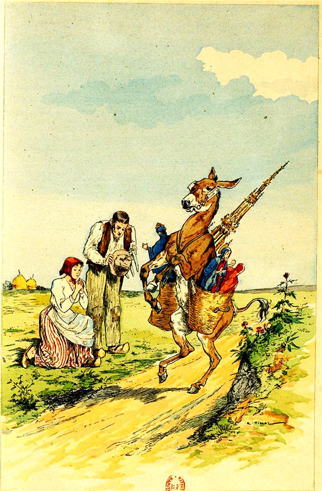 Vimar - Fables de La Fontaine - 05-14. L'Âne portant des reliques