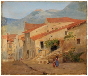 Village Street in the Sabine Mountains (Jørgen Sonne) - Nationalmuseum - 210393