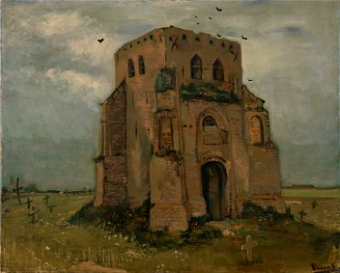 Vincent van Gogh - The old church tower at Nuenen (`The peasants' churchyard') - Google Art Project
