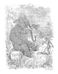 Vimar - Fables de La Fontaine - 12-19. L'Éléphant et le Singe de Jupiter