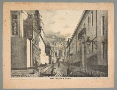 Vilnia, Vastrabramskaja. Вільня. Вастрабрамская (J. Aziambłoŭski, 1834)