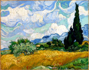 Vincent van Gogh - Wheat Field with Cypresses - Google Art Project. Free illustration for personal and commercial use.