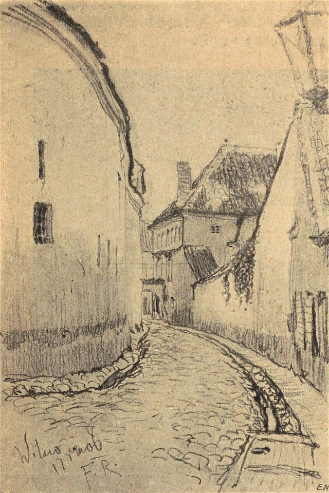 Vilnia, Bernardynskaja. Вільня, Бэрнардынская (F. Ruščyc, 17.08.1906)