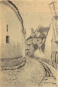 Vilnia, Bernardynskaja. Вільня, Бэрнардынская (F. Ruščyc, 17.08.1906)