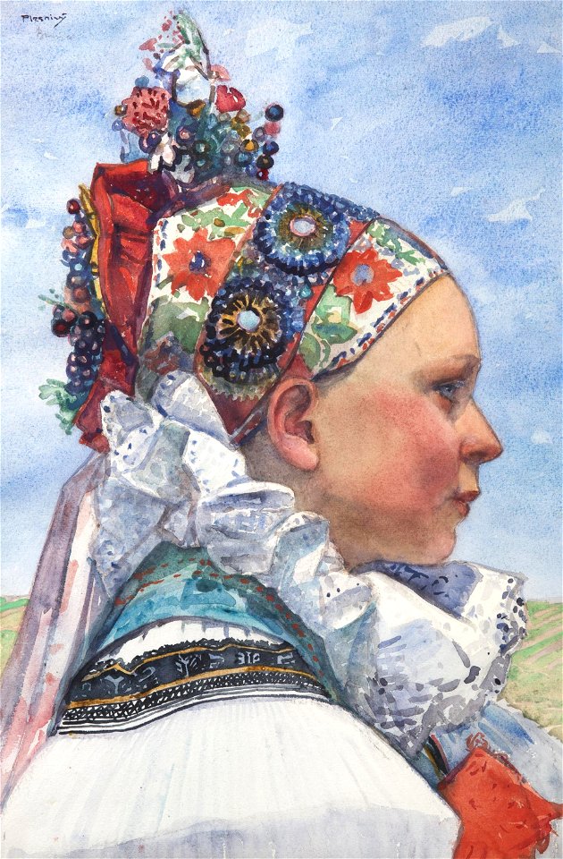 Vincent Plesnivý - Profile of a Girl’s Head