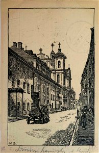 Vilnia, Daminikanskaja. Вільня, Дамініканская (W. Güthlen, 1917)