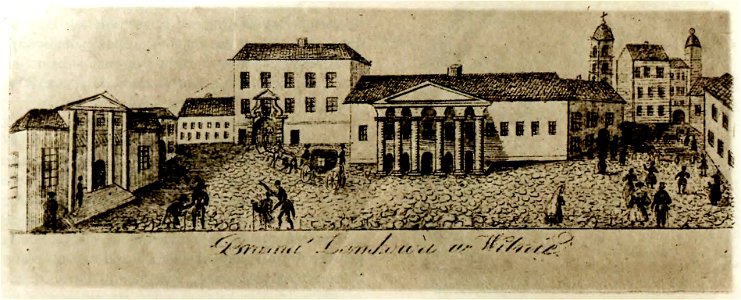 Vilnia, Litoŭski Trybunał. Вільня, Літоўскі Трыбунал (J. Aziambłoŭski, 1840)