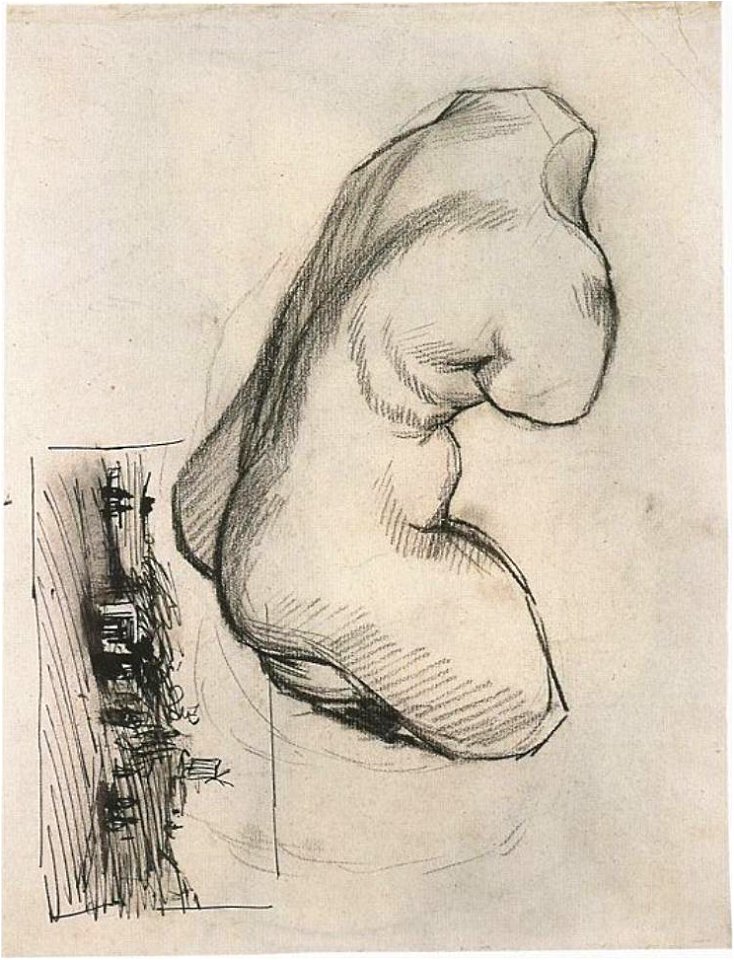 Vincent van Gogh-Torso of Venus and a Landscape