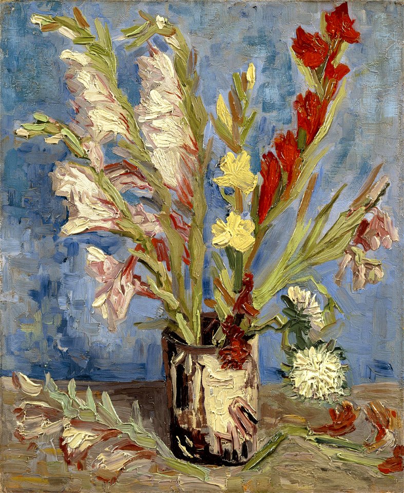 Vincent van Gogh - Vaas met tuingladiolen en Chinese asters - Google Art Project