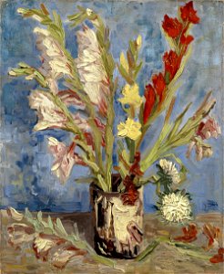 Vincent van Gogh - Vaas met tuingladiolen en Chinese asters - Google Art Project