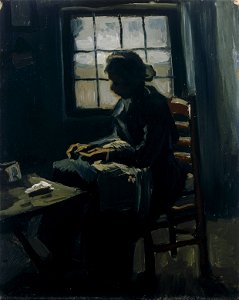 Vincent van Gogh - Woman sewing - Google Art Project