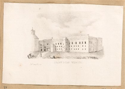 Vilnia, Dolny zamak. Вільня, Дольны замак (J. Aziambłoŭski, 1834-43)