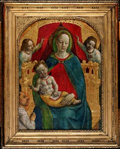 Vincenzo Foppa - Madonna and Child, Two Angels, Donor - y1962-59 - Princeton University Art Museum