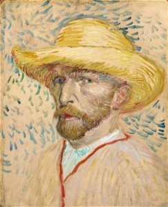 Vincent van Gogh - Self-portrait with straw hat - Google Art Project