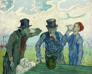 Vincent van Gogh - The Drinkers - 1953.178 - Art Institute of Chicago. Free illustration for personal and commercial use.