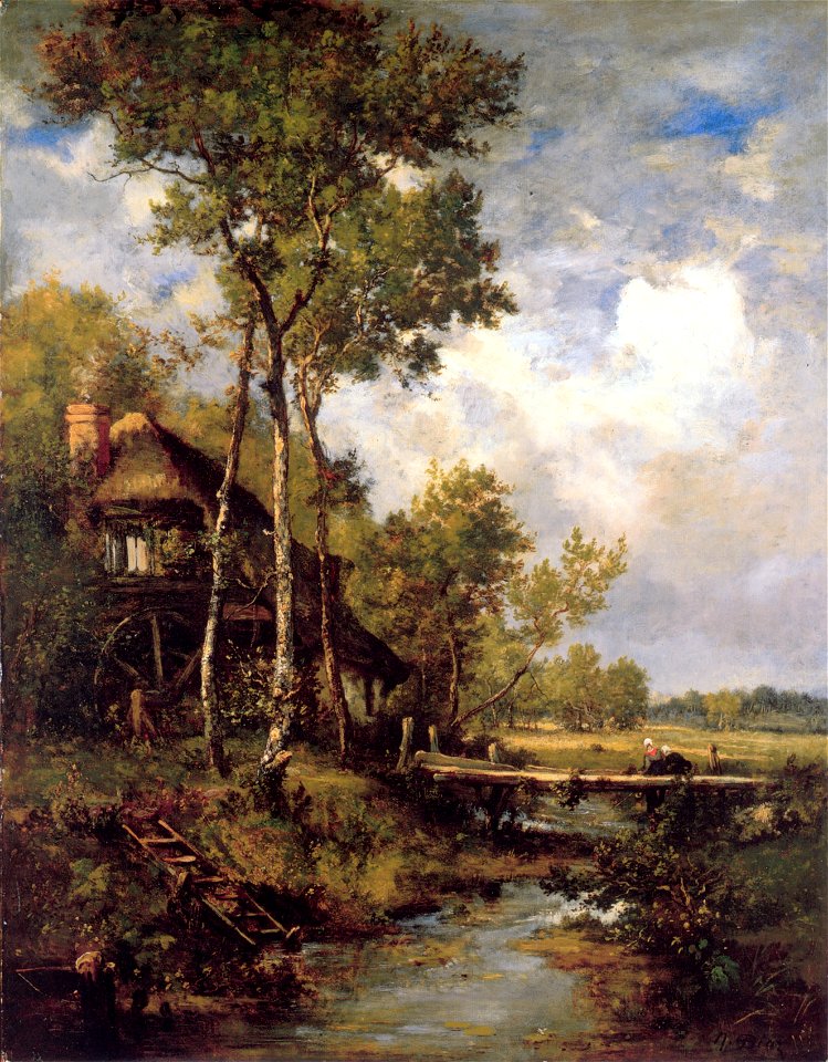 Virgile-Narcisse Diaz de la Peña-The old windmill near barbizon