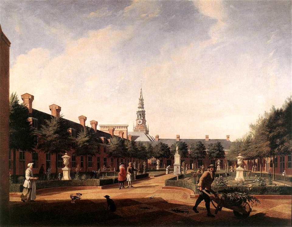 Vincent Laurensz. van der Vinne (II) - The Courtyard of the Proveniershof - WGA25120