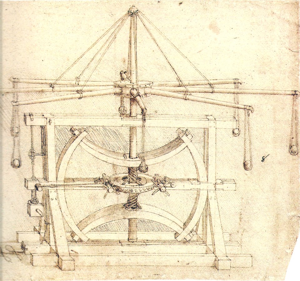 Vinci, Leonardo Da - Volano (meccanica)