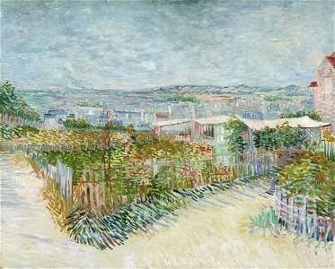 Vincent van Gogh - Montmartre- achter de Moulin de la Galette - Google Art Project. Free illustration for personal and commercial use.