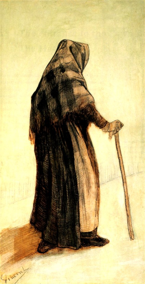 Vincent van Gogh - Old Woman Seen from Behind F913