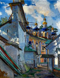 Sergey Vinogradov - View of the Pechersky Cloister. Free illustration for personal and commercial use.