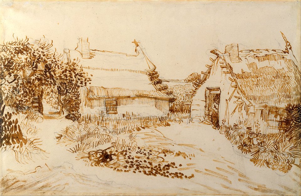 Vincent van Gogh - Two Cottages at Saintes-Maries-de-la-Mer - Google Art Project