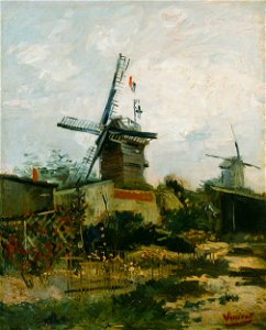 Vincent van Gogh - Windmills on Montmartre - Google Art Project. Free illustration for personal and commercial use.