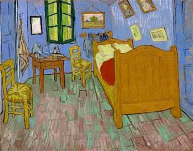 Vincent van Gogh - The Bedroom - 1926.417 - Art Institute of Chicago. Free illustration for personal and commercial use.