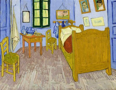 Vincent van Gogh - Van Gogh's Bedroom in Arles - Google Art Project. Free illustration for personal and commercial use.