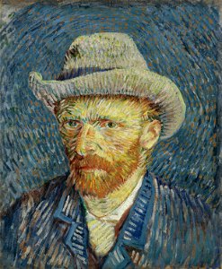 Vincent van Gogh - Self-portrait with grey felt hat - Google Art Project