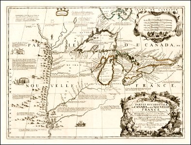 Vincenzo Coronelli Partie occidentale du Canada 1688