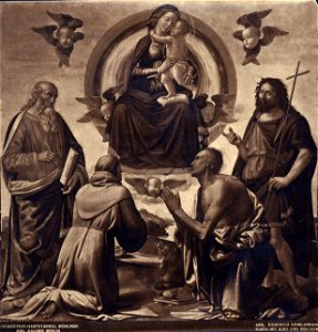 Virgen con el Niño en la Gloria y cuatro santos - Domenico Ghirlandaio