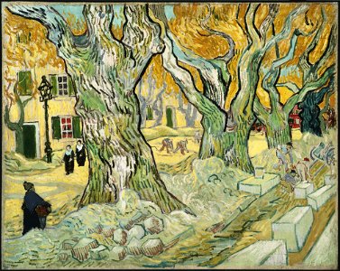 Vincent van Gogh - The Road Menders - Google Art Project. Free illustration for personal and commercial use.