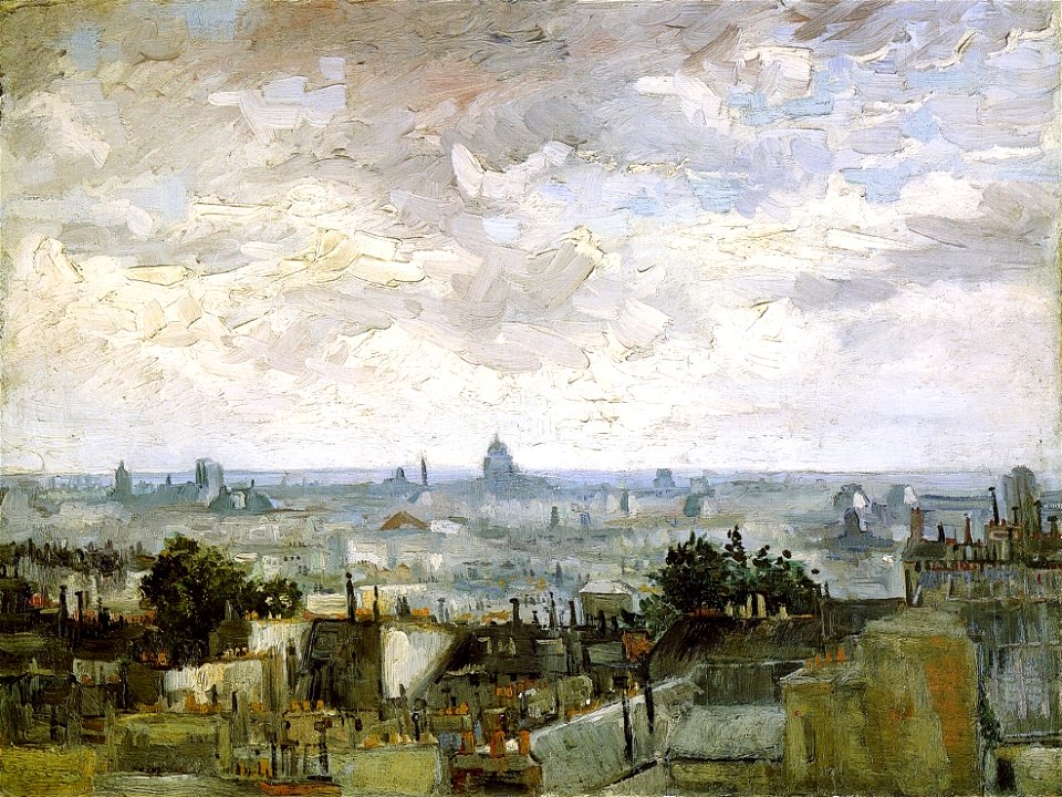 Vincent-van-Gogh-The-Roofs-of-Paris-1886