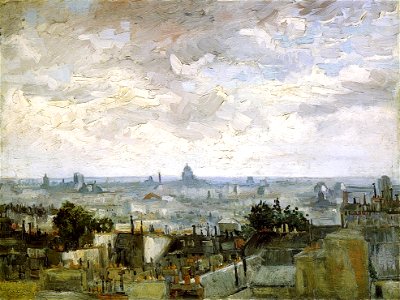 Vincent-van-Gogh-The-Roofs-of-Paris-1886