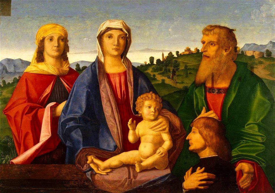 Vincenzo Catena - Madonna and Child with Saints and the Donor - WGA4571