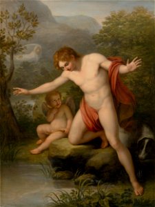 Vinzenz Fischer – pravdepodobne - Narcis nad hladinou - O 1687 - Slovak National Gallery