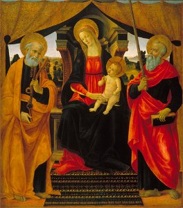Vincenzo Frediani - Virgin and Child between Saint Peter and Saint Paul - Google Art Project