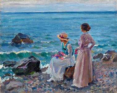 Sergey Vinogradov - Women by the Sea. Free illustration for personal and commercial use.