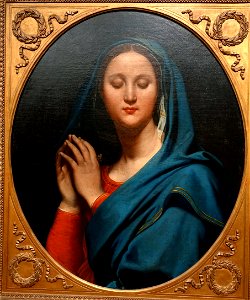 Virgin of the Blue Veil by Jean-Auguste-Dominque Ingres, 1827, oil on canvas - Museu de Arte de São Paulo - DSC07331. Free illustration for personal and commercial use.