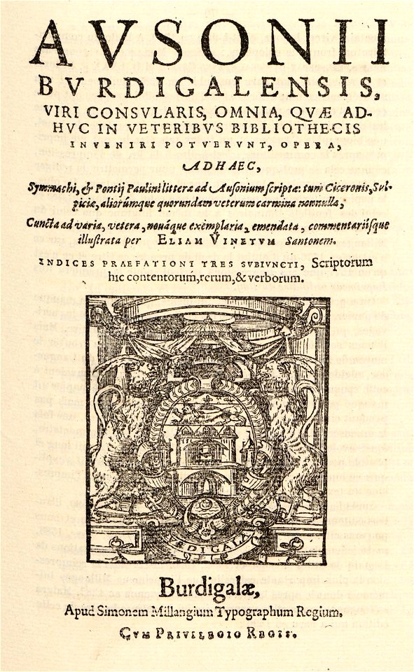 Vinet - Ausone (1575)