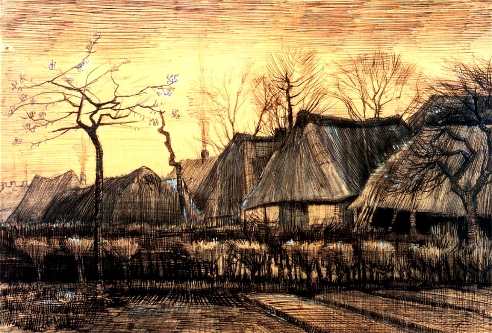 Vincent van Gogh - Thatched Roofs (F1242)