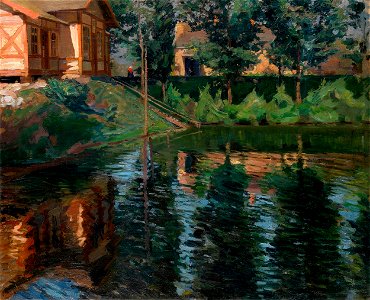Sergey Vinogradov - Pond by the Manor House. Free illustration for personal and commercial use.