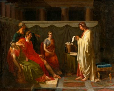 Virgile lisant son Énéide devant Auguste, Jean-Bruno Gassies, Salon 1814