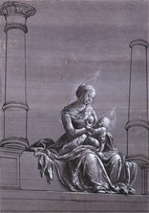 Virgin and Child Between Columns, by Hans Holbein the Younger